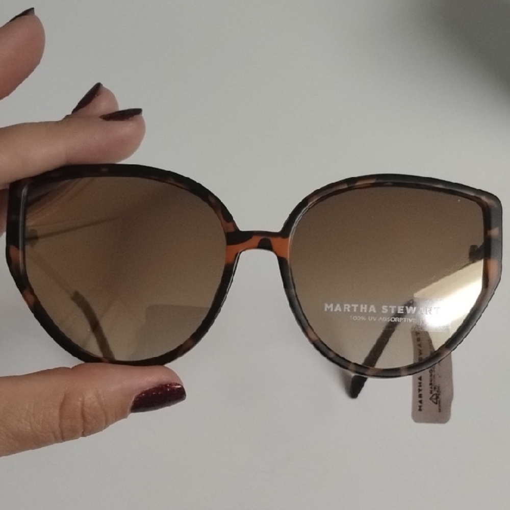 Martha Stewart Brown Tortoise Sunglasses